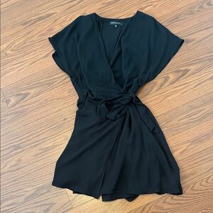 Dynamite Black Mini Wrap Dress